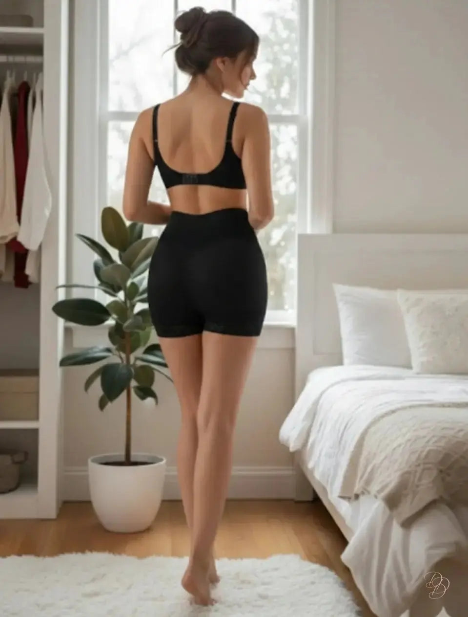 Sculpt,Smooth, and Shine-Full Size Zip-Up Lace Trim Shaping Shorts Trendsi