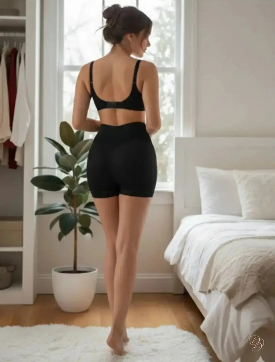 Sculpt,Smooth, and Shine-Full Size Zip-Up Lace Trim Shaping Shorts Trendsi