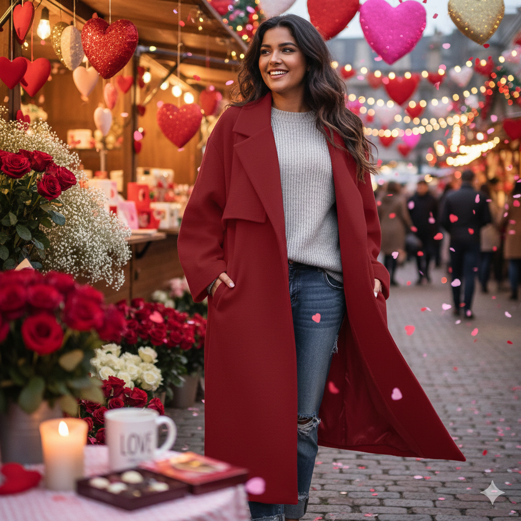 Casual Long Woolen Coat – Warm, Stylish & Made to Empower - Dias Dazzling Discoveries