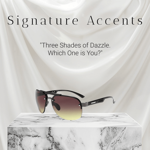 Men's Rimless Aviator Sunglasses | Lightweight Flat-Top-UV400 Protection Dias Dazzling Discoveries