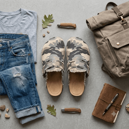 Dazzle Step: Classic Round-Toe Canvas & Leather Loafers Trendsi