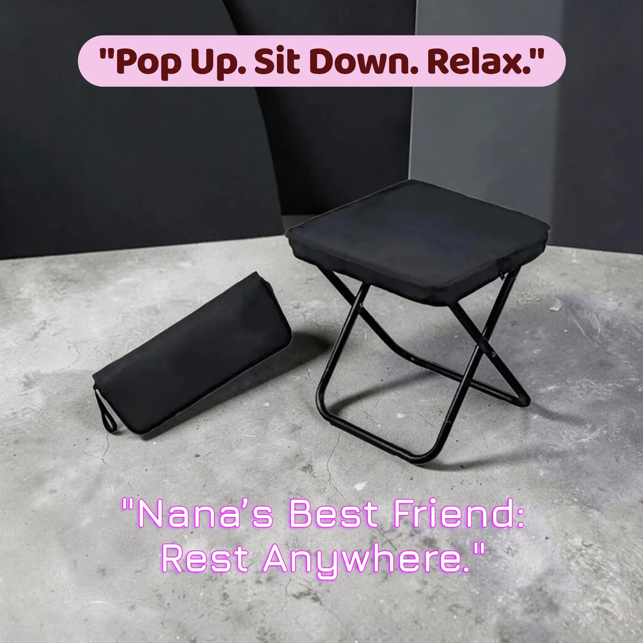 Outdoor Folding Pocket Stool Portable