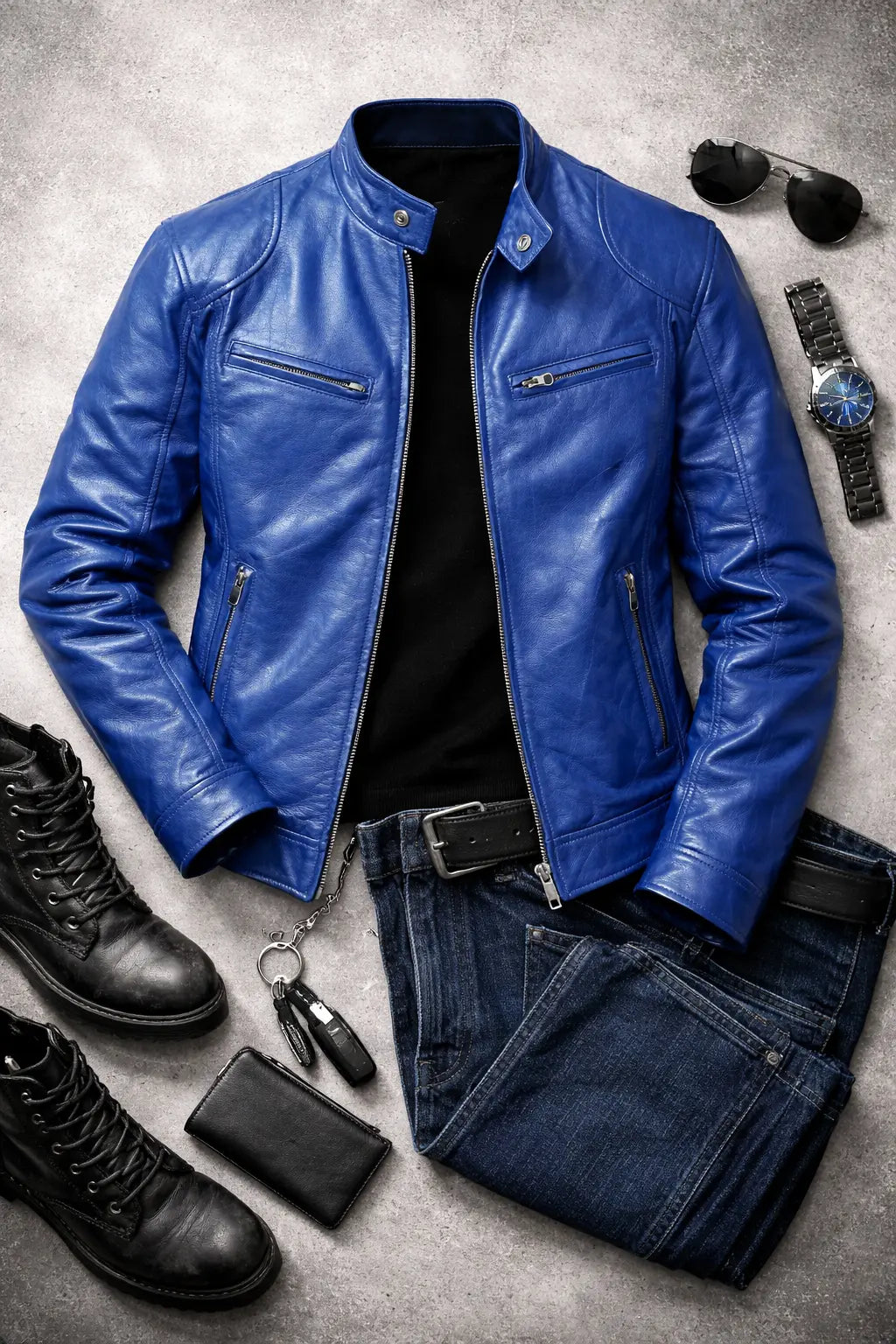 Men's PU Leather Jacket – Confidence in Every Stitch Trendsi