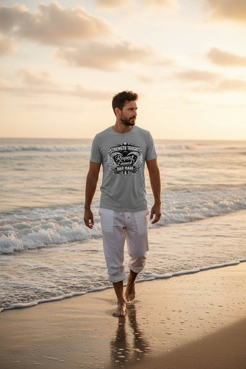 Men's Strength Taught Respect Earned Graphic Tee | Men's Den